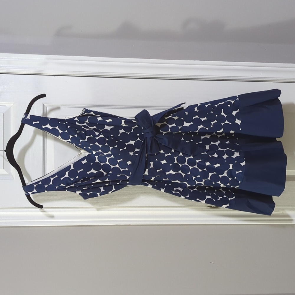 Jones and Co Polka Dot Sleeveless Dress - Size 10